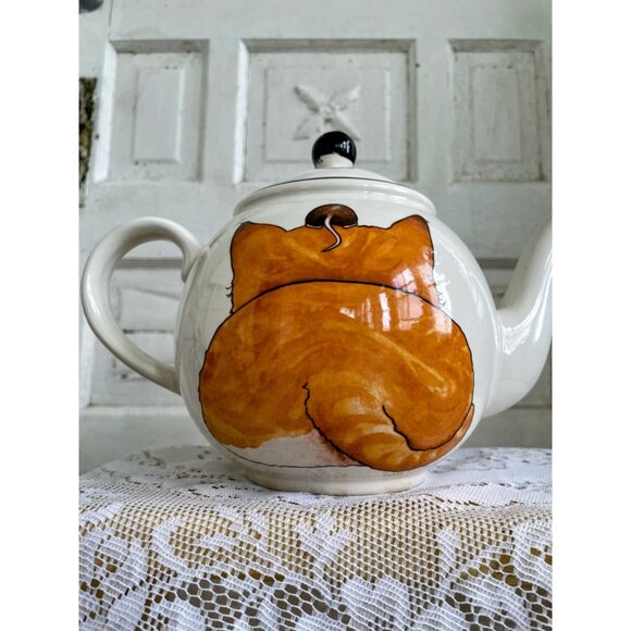 Vintage Arthur Wood England Cute Cat and Mouse Teapot - Picture 10 of 14